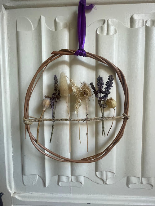 Handmade Dried Botanical Willow Hoop Wreath