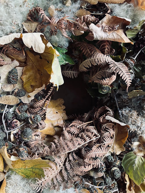 The Fallow Fields Wreath - deep base Autumnal wreath