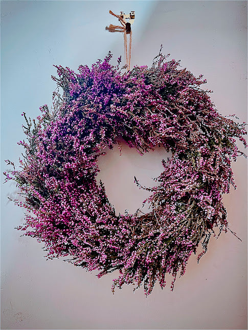 Peak District pink heather wreath